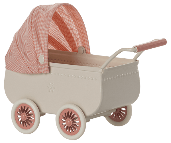 Maileg, Pram, Mouse - Coral