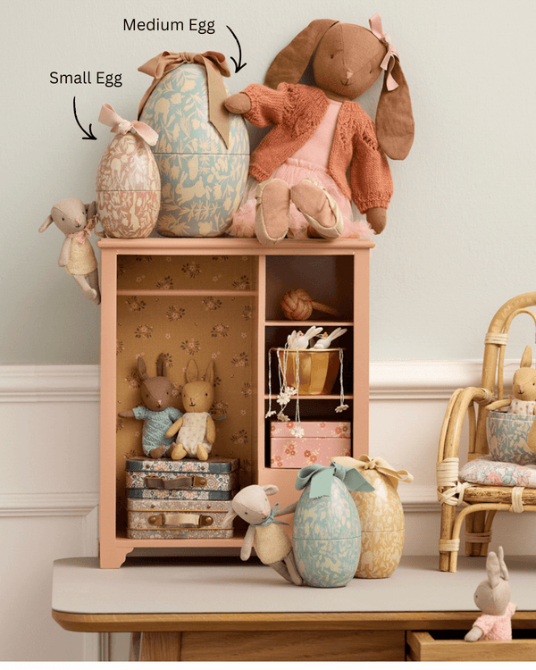 Maileg, Easter Egg with Micro Rabbit, Small - Cream yellow