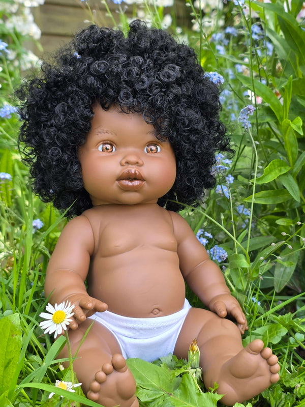 Mini Colettos, Sarah (African Girl with Brown Eyes & Curly Hair)