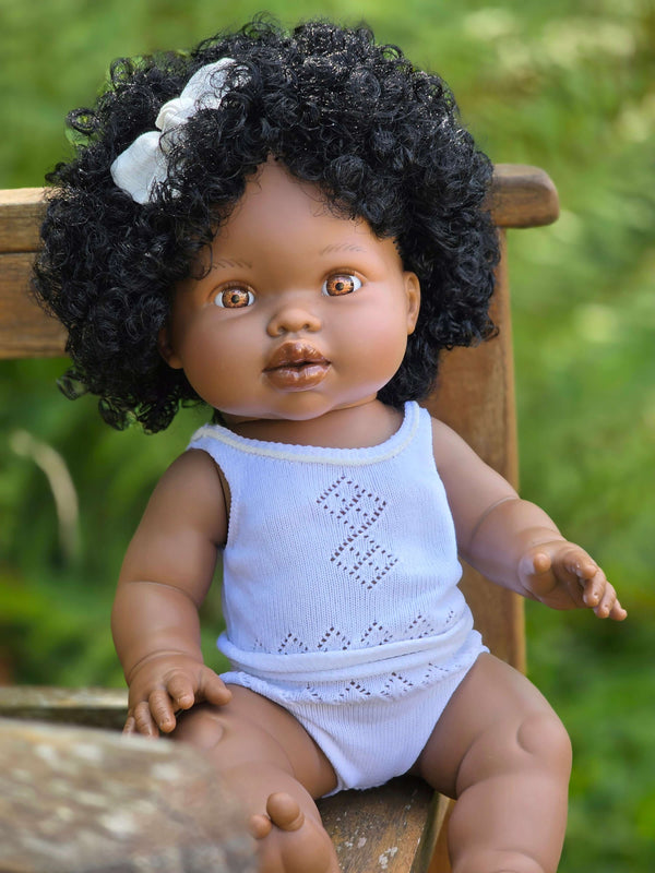Mini Colettos, Sarah (African Girl with Brown Eyes & Curly Hair)