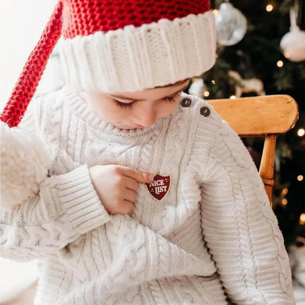 Nice List Badge Enamel Pin For Christmas & Children
