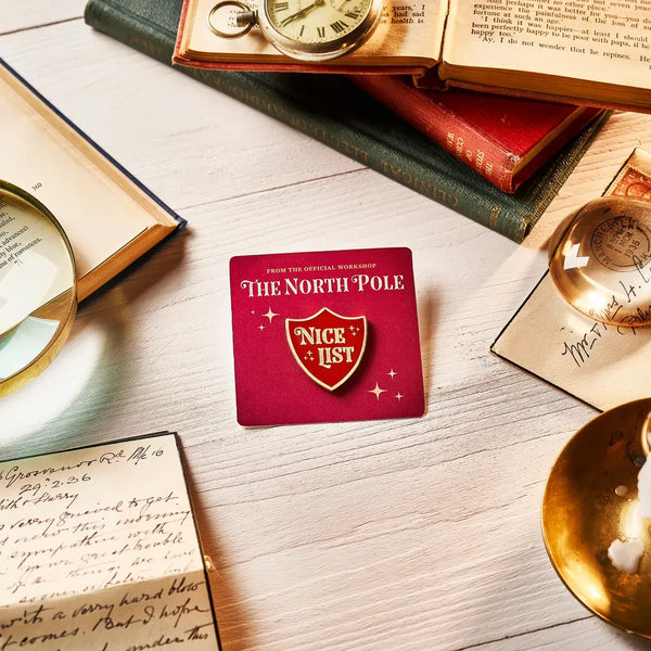 Nice List Badge Enamel Pin For Christmas & Children