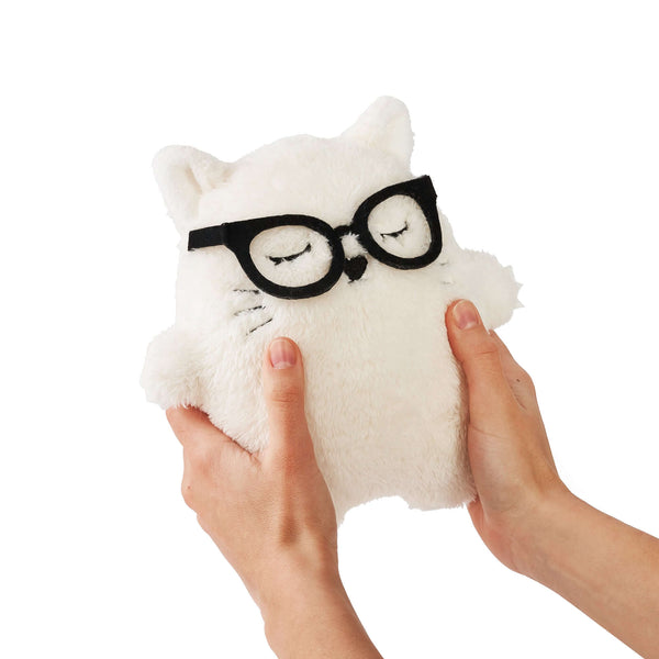 Noodoll, Plush Toy, Ricemono - White Cat with Glasses