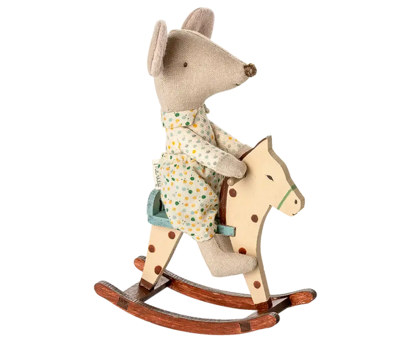 Maileg, Rocking Horse, Mouse - Spotted