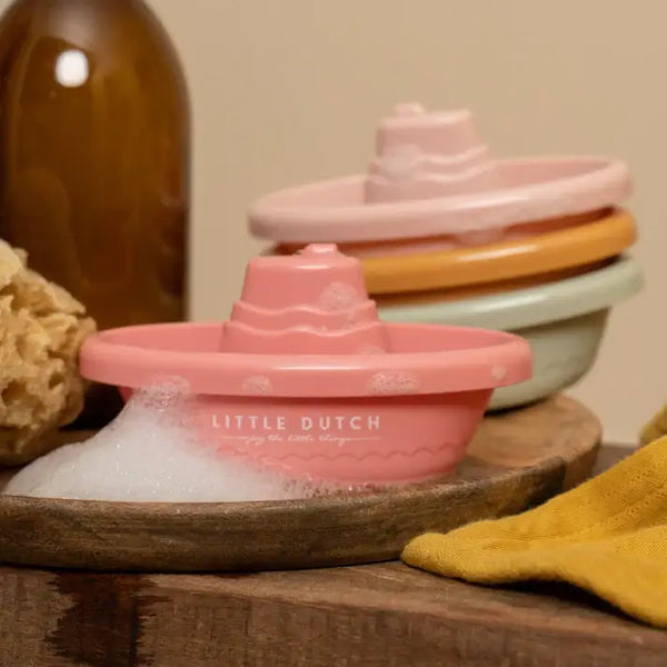 Little Dutch, Stackable Bath Boats - Pink