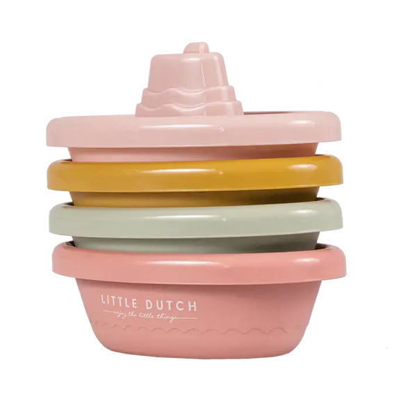 Little Dutch, Stackable Bath Boats - Pink