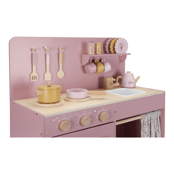 Little Dutch, Wooden Play Kitchen Pink FSC (Limited Edition)
