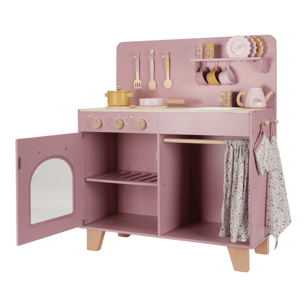 Little Dutch, Wooden Play Kitchen Pink FSC (Limited Edition)