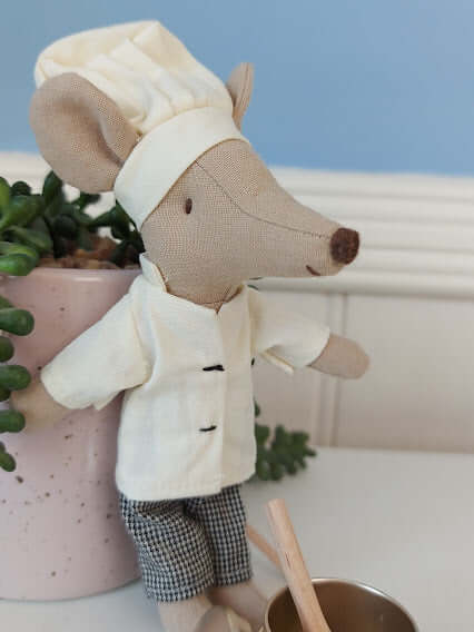 Maileg, Chef Mouse w. Soup Pot and Spoon