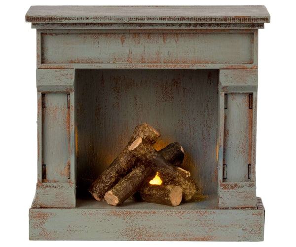 Maileg, Fireplace - Vintage Blue