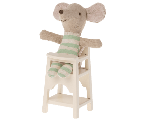 Maileg, High Chair, Mouse - Off White