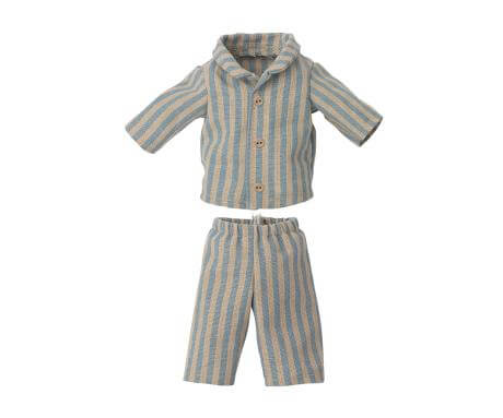 Maileg, Teddy Junior Pyjama's (Blue Stripe)