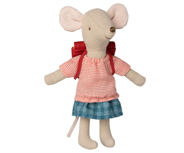 Maileg, Tricycle Mouse, Big Sister with Bag - Red
