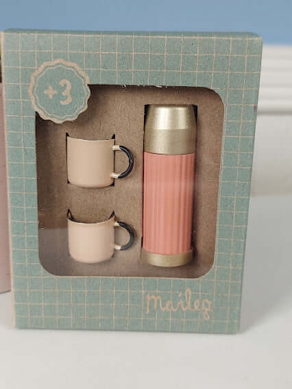 Maileg, Thermos and Cups - Soft Coral