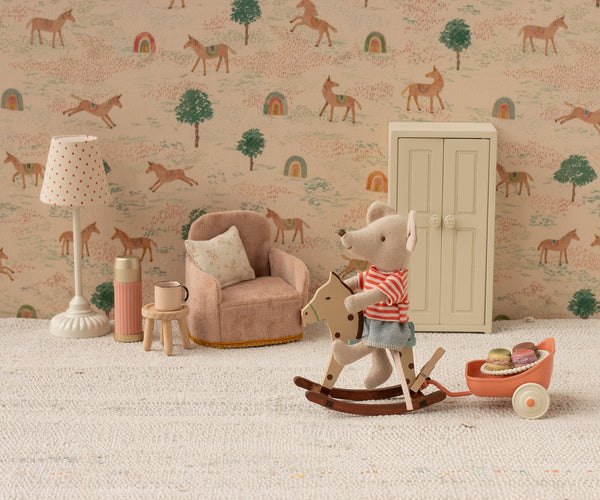Maileg, Rocking Horse, Mouse - Spotted