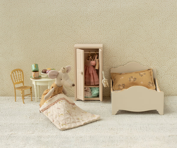 Maileg, Bed, Mouse - Off White