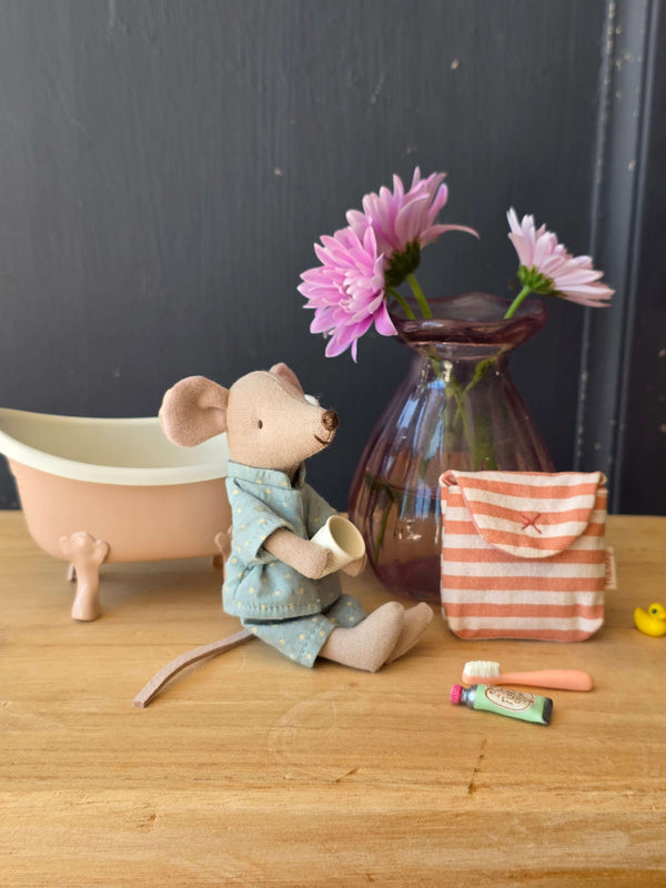 Maileg, Bathtub, Mouse - Rose