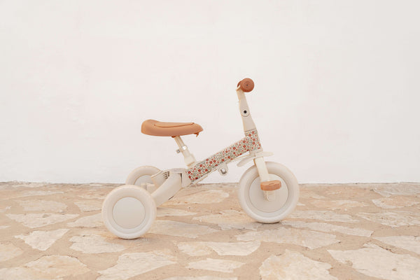 Little Dutch, 4 in 1 Tricycle with Push Bar Sunny Flower