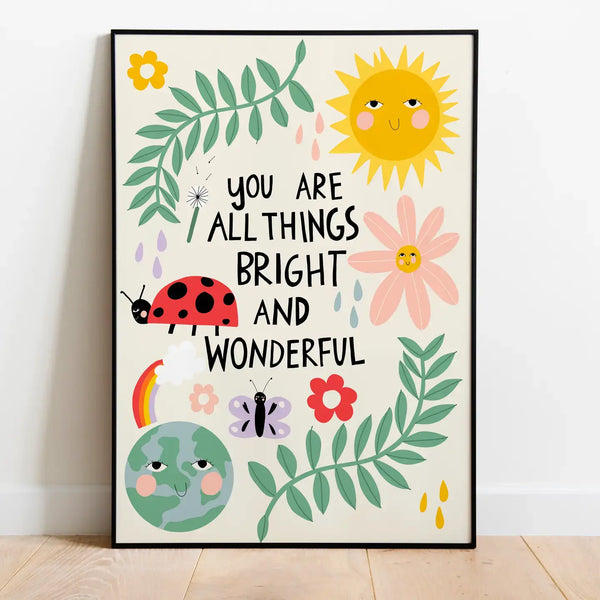 Abel and the Label, Bright and Wonderful Positive -  Print Unframed