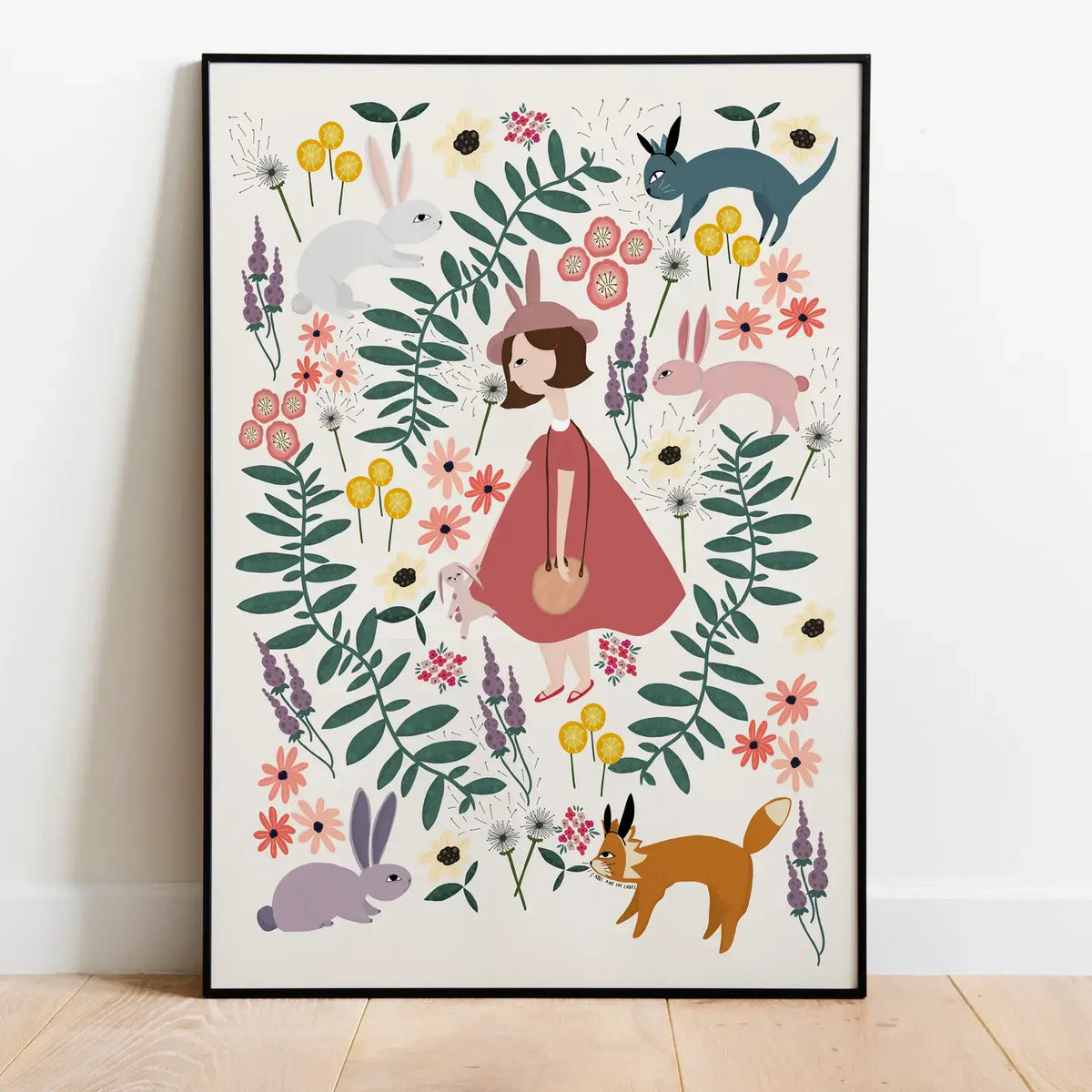 Abel and the Label, Rabbit Woodland - Print Unframed