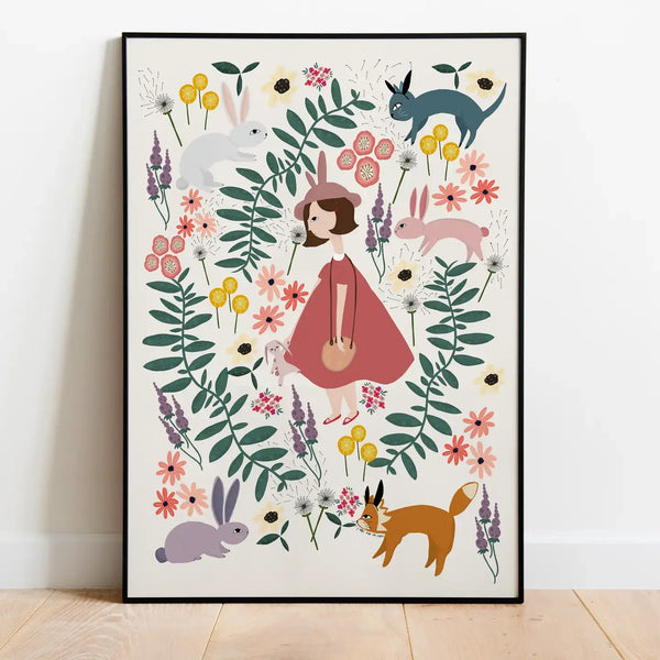 Abel and the Label, Rabbit Woodland -  Print Unframed