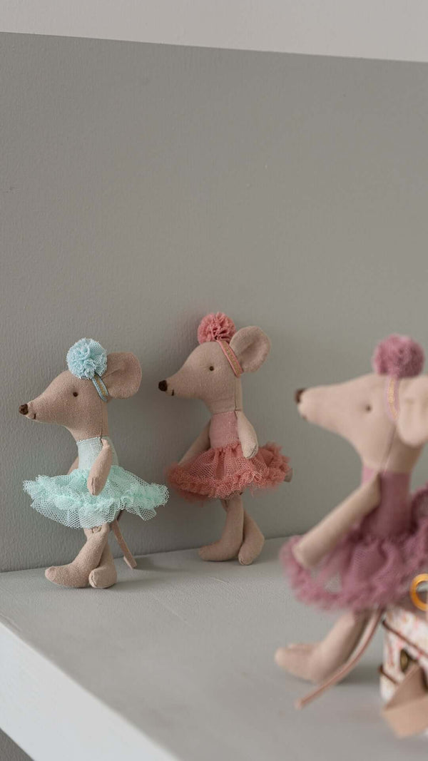 Maileg, Ballerina Mouse, Little Sister - Light Mint