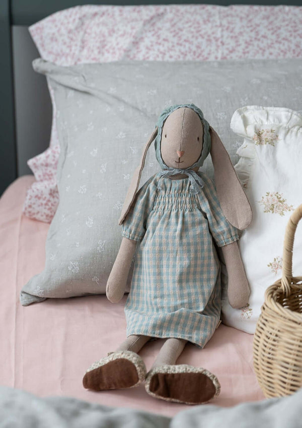 Maileg, Bluebell Size 3 Bunny in Blue Dress and Bonnet