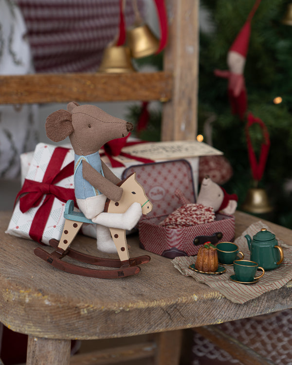 Maileg, Rocking Horse, Mouse - Spotted