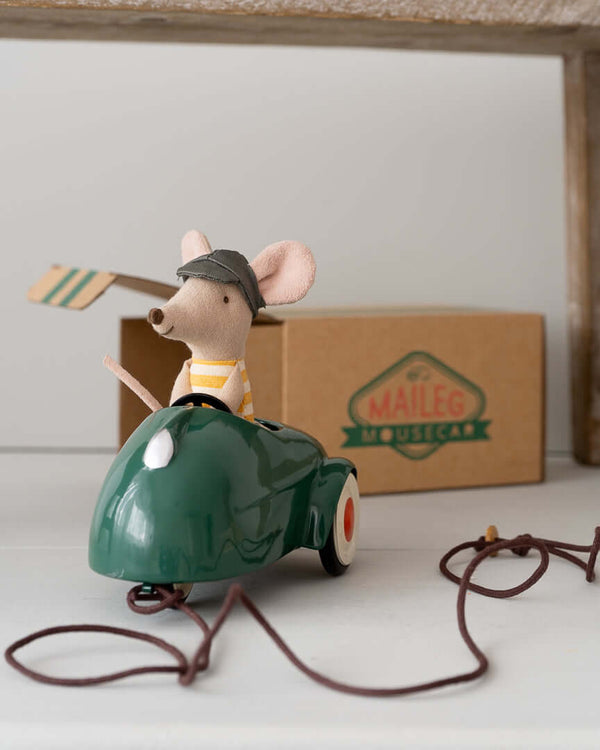 Maileg, Car Mouse - Dark Green