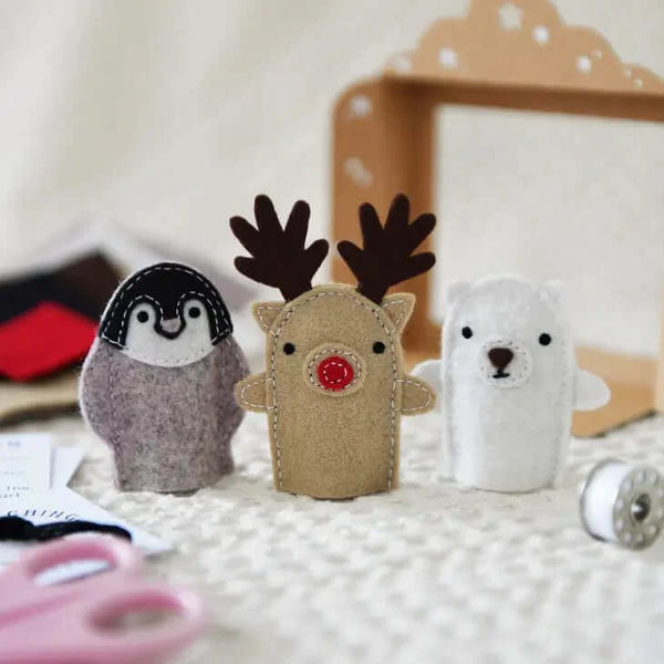 Clara and Macy, Make Your Own Winter Finger Puppets Craft Kit
