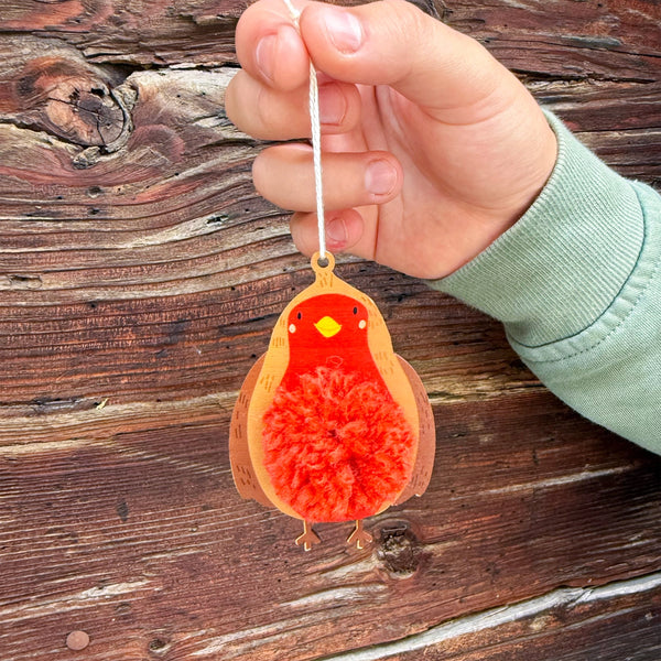 Cotton Twist, Make Your Own Pom Pom Robin Decoration Kit