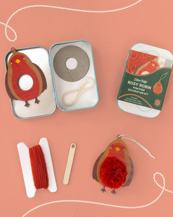 Cotton Twist, Make Your Own Pom Pom Robin Decoration Kit