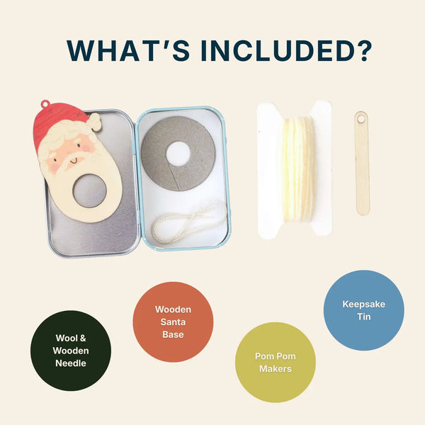 Cotton Twist, Make Your Own Pom Pom Santa Decoration Kit