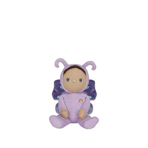 Olli Ella Dinky Dinkum Doll Betty Butterfly in purple velvet suit with shimmering wings, perfect for magical adventures.