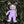 Olli Ella Dinky Dinkum Doll Betty Butterfly with purple wings on greenery.