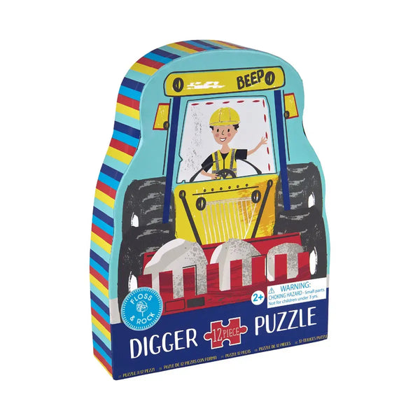 Floss and Rock, Construction Shaped Jigsaw  - (12 Piece )