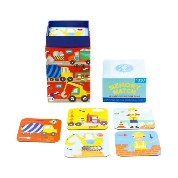 Floss and Rock, Construction Themed Memory Match Game For Kids