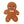Gingerbread Man Boucle Christmas Cushion