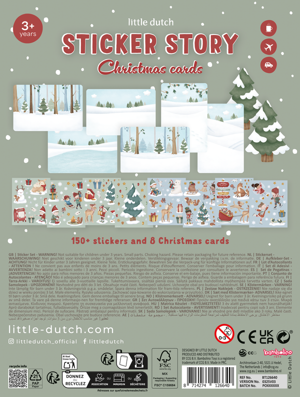 Little Dutch, Christmas Sticker Story Book
