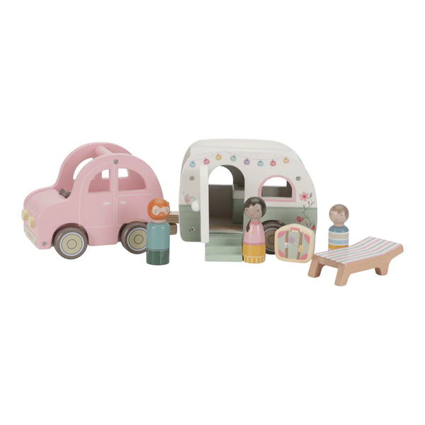 Little Dutch, Toy Car with Caravan