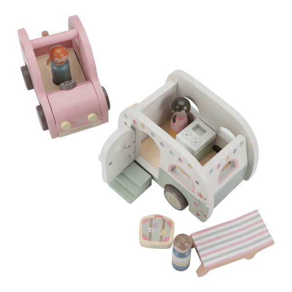 Little Dutch, Toy Car with Caravan