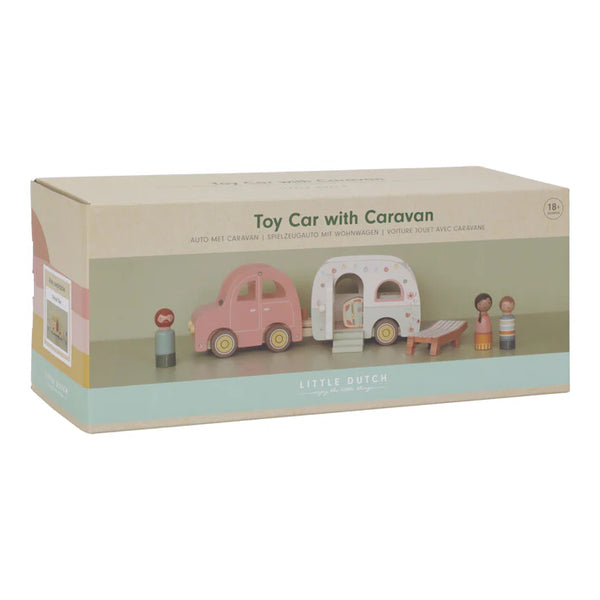 Little Dutch, Toy Car with Caravan