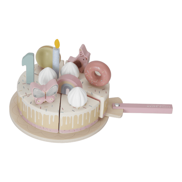Little Dutch, Wooden Birthday Cake - Pink