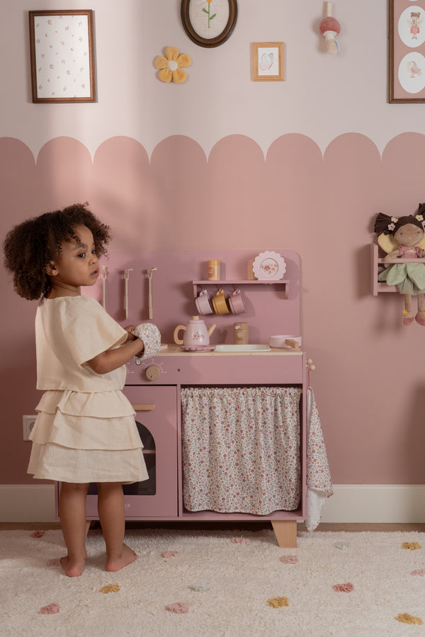 Little Dutch, Wooden Play Kitchen Pink FSC (Limited Edition)