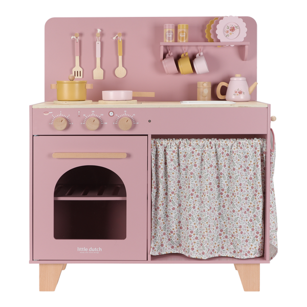 Little Dutch, Wooden Play Kitchen Pink FSC (Limited Edition)