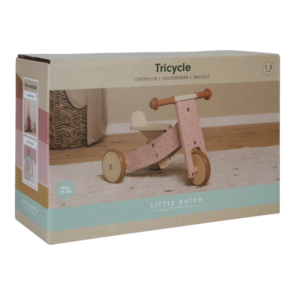 Little Dutch, Wooden Tricycle - Pink