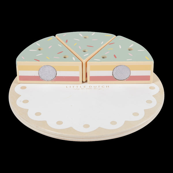 Little Dutch, Wooden Birthday Cake - Pink