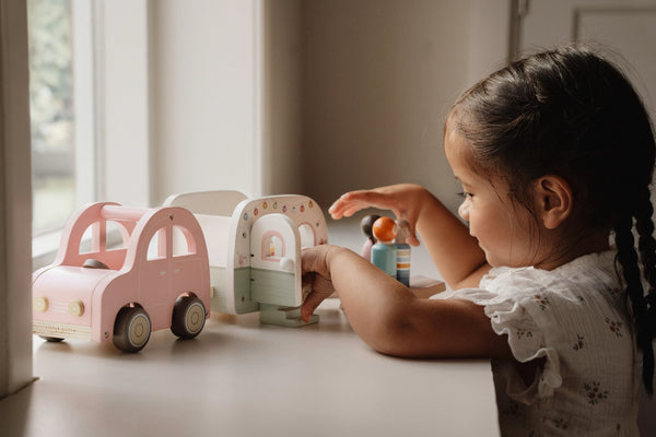 Little Dutch, Toy Car with Caravan