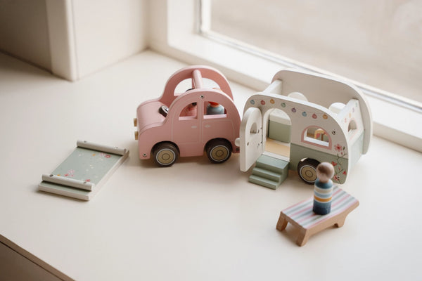 Little Dutch, Toy Car with Caravan