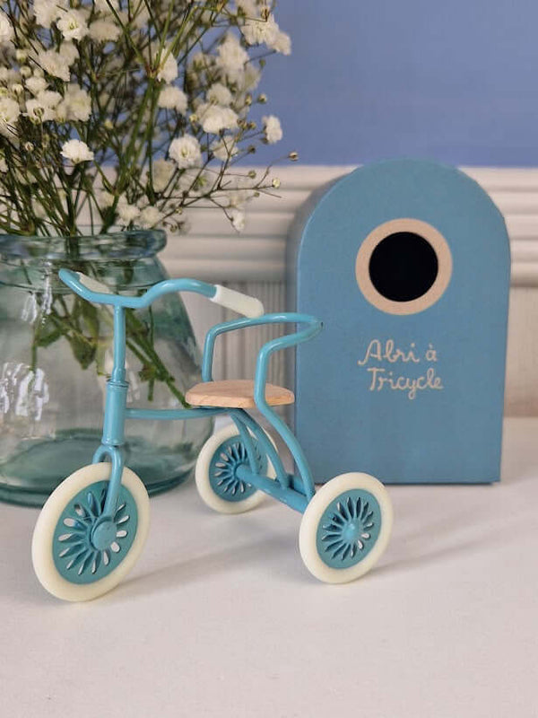 Maileg, Abri À Tricycle for Mouse - Petrol Blue